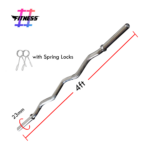 Hashtag Fitness EZ CURL BAR(4ft, 23mm) with spring locks