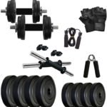 Gym Equipments Kit Combo (40 kg) pvc for home gyms